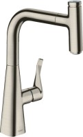 Смеситель Hansgrohe Metris Select M71 14857800 для кухонной мойки, сталь Смеситель Hansgrohe Metris Select M71 14857800 для кухонной мойки, сталь