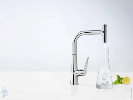 Смеситель Hansgrohe Talis Select M51 72822000 220jet для кух. мойки, с вытяжным изливом 