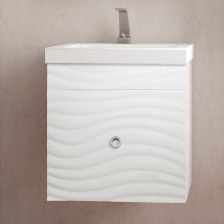 Тумба под раковину Style Line Вероника 60 Люкс Plus ЛС-00000727 подвесная Белый глянец 