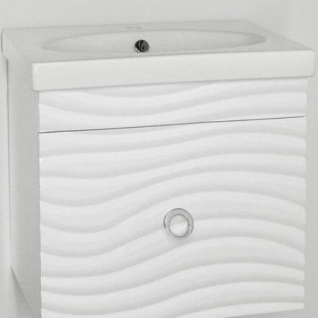 Тумба под раковину Style Line Вероника 60 Люкс Plus ЛС-00000727 подвесная Белый глянец 