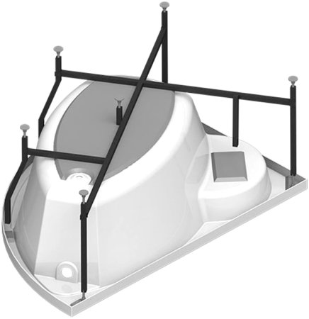 Акриловая ванна Radomir Vannesa Massage Алари 168х120, с гидромассажем, каркасом и экраном, актив, L 