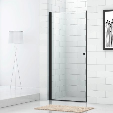 Душевая дверь в нишу Cezares Eco O-B-1-90-C-NERO стекло прозрачное 