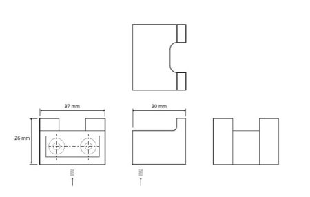 Крючок Bemeta Via 135006232 двойной, хром 