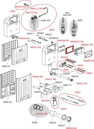Смывной бачок скрытого монтажа AlcaPlast Alcamodul AM100/1000 