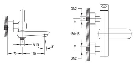 Смеситель Cezares Tesoro F VD 01 для ванны с душем 