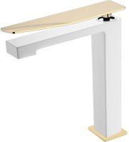 Смеситель для раковины Boheme Q 142-WG.2 Белый Золото