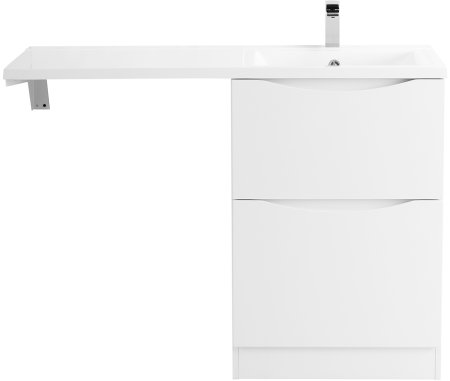 Тумба с раковиной BelBagno LAVANDERIA-580/1200-2C-PIA-BL Bianco Lucido 