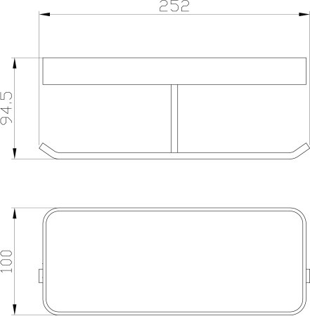 Двойной держатель для туалетной бумаги с полкой WONZON & WOGHAND, Хром (WW-8356A) 