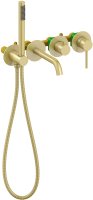 Встраиваемый смеситель для ванны TIMO Saona 2314/17YSM, матовое золото