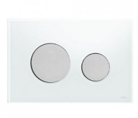 Кнопка смыва TECE Loop 9240659 белое стекло, кнопка матовый хром