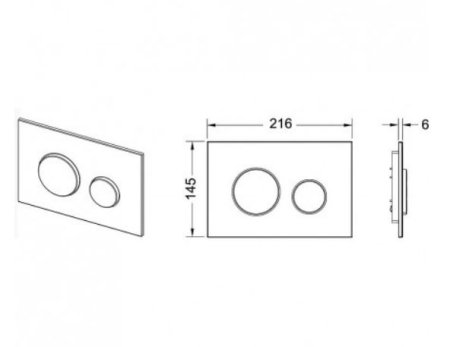 Кнопка смыва TECE Loop 9240659 белое стекло, кнопка матовый хром 