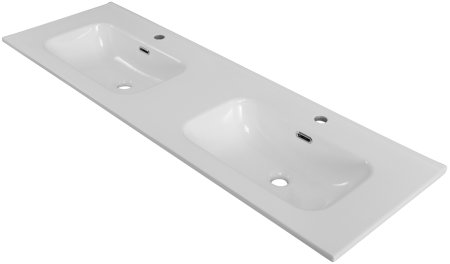 Керамическая раковина с двумя чашами BelBagno BB1400-2-ETL 