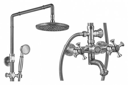 Душевая стойка Zorg Antic A 6001DS-SL 