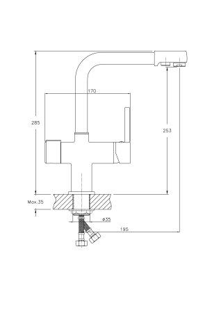 Смеситель для кухни HAIBA HB70088-8 Белый 