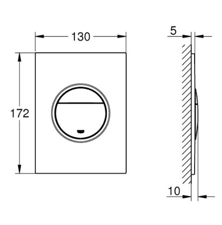 Кнопка смыва Grohe Nova Cosmopolitan S 37601EN0 никель матовый 
