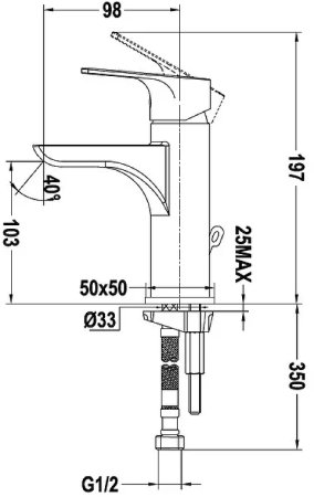 Смеситель для раковины Teka Palma 653311210 Хром 
