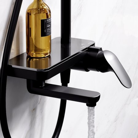 Душевая система AM.PM Like F0780722 Черная матовая 