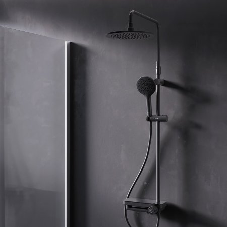 Душевая система AM.PM Like F0780722 Черная матовая 