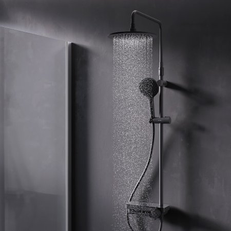 Душевая система AM.PM Like F0780722 Черная матовая 