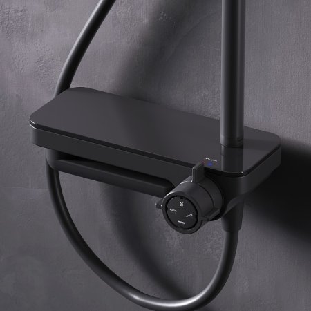 Душевая система AM.PM Like F0780722 Черная матовая 