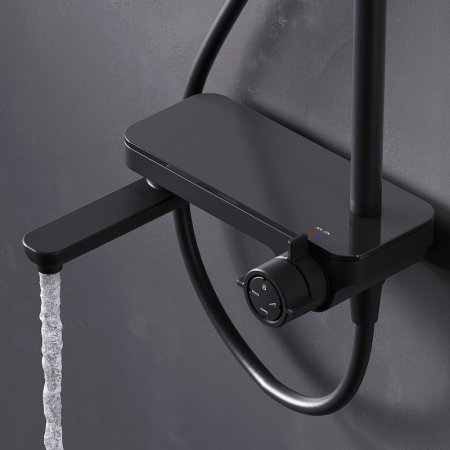 Душевая система AM.PM Like F0780722 Черная матовая 