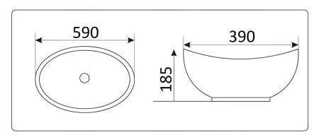 Раковина CeramaLux 9019 накладная 