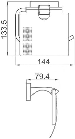 Держатель туалетной бумаги Gappo G0703 с крышкой Хром 