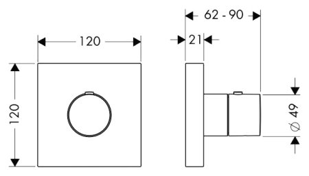 Термостат Axor Shower Collection 10755000 для душа 