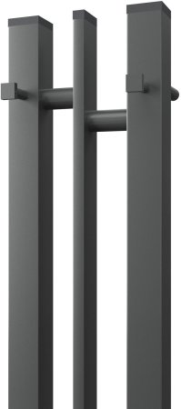 Полотенцесушитель электрический APEXTERMO Delta DL10111GF 1100x100 с крючками, графит металлик 