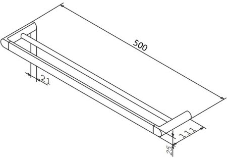 Полотенцедержатель AM.PM Inspire A50335400 двойной Хром 