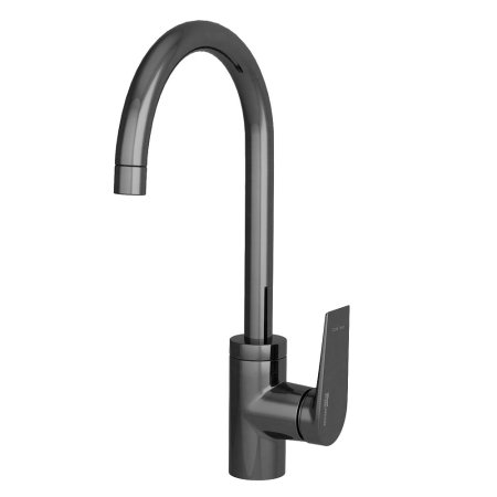Смеситель WasserKRAFT Wiese 8407 для кухонной мойки, оружейная сталь 