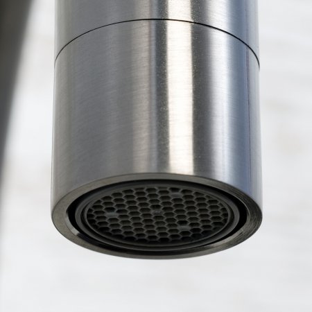 Смеситель WasserKRAFT Wiese 8407 для кухонной мойки, оружейная сталь 