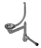 Сифон для мойки Omoikiri WK-1-R-IN с круглым переливом, нержавеющая сталь