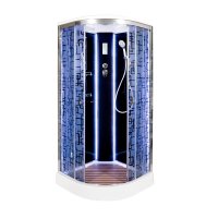 Душевая кабина Deto BМ1590 LED BLACK Душевая кабина Deto BМ1590 LED BLACK