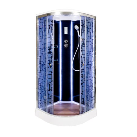 Душевая кабина Deto BМ1590 LED BLACK 