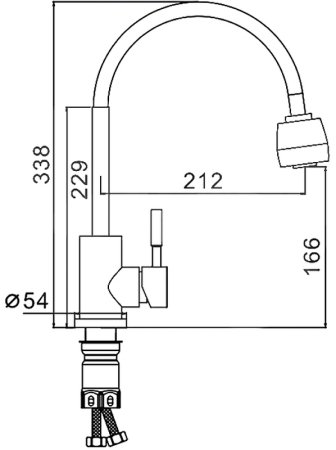Смеситель для кухни Frap H899 F44899-1 Сатин 