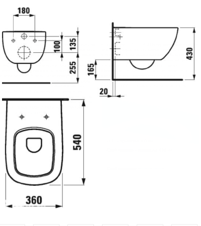 Унитаз подвесной Laufen Palomba 8.2080.1.400.000.1-LCC покрытие 