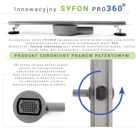 Душевой канал 700 мм 2 в 1 с основой под плитку Rea Neo&Pure Pro REA-G0901 