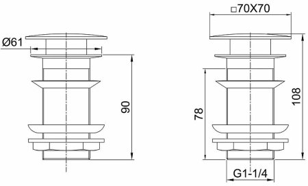 Донный клапан Allen Brau Infinity 5.21025-00 Хром 