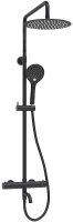 Душевая система WasserKRAFT A288.258.078.BM Thermo с термостатом Черная матовая