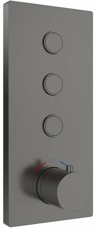 Душевая система Vincea VSFW-431T1RGM с термостатом Вороненая сталь 