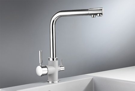 Смеситель Granula GR-3015 для кухонной мойки, алюминиум 