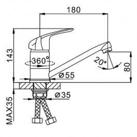Смеситель для кухни Frap H05 F4505-2 Хром 