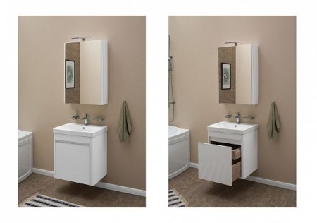 Тумба с раковиной Aquanet Вилора 60 белый 