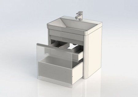 Тумба с раковиной Aquanet Вилора 60 белый 