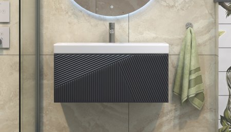 Тумба подвесная VELVEX Edge 80.1Y графит 