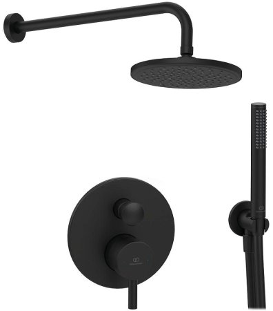 Душевая система Ideal Standard Ceraline BD192XG Черная матовая 