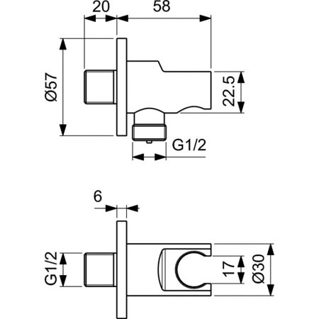 Душевая система Ideal Standard Ceraline BD192XG Черная матовая 