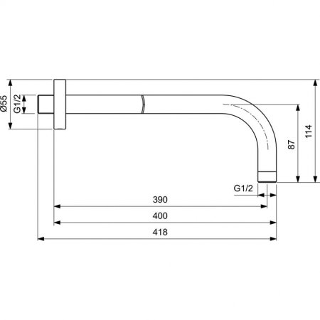 Душевая система Ideal Standard Ceraline BD192XG Черная матовая 