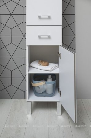 Шкаф-пенал для ванной Aquanet Верона белый 